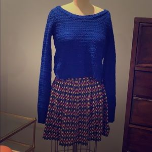 Blue crop sweater